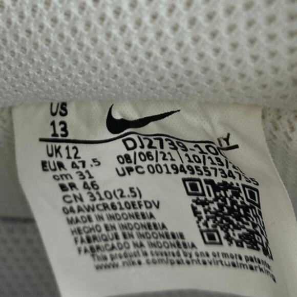 Nike Air Force 1 Men's White Leather Low Top Lace Up Athletic Sneakers Shoes 13 - Picture 6 of 6